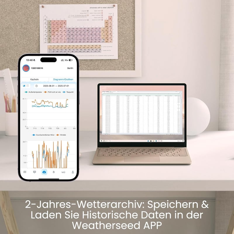 Sainlogic SA6 Plus Wi-Fi Intelligens Időjárásállomás Csapadékmérővel és Szélmérővel