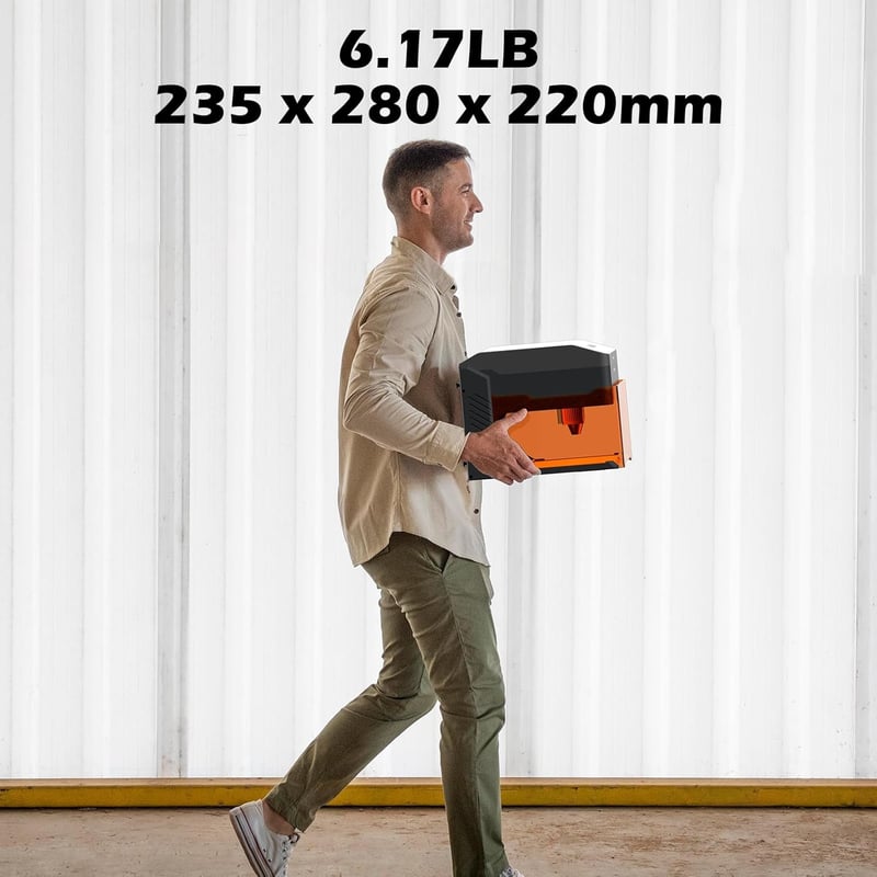 SainSmart Kiosk 2.5W Lézer Gravírozó Gép, Hordozható Lézer Vágó Akril Burkolattal, 9.9x9.9cm Munkaterület, Fekete-Narancs