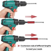 Saipor 5 részes mágneses bitfej tartó készlet 1/4 col hatszár 50/60/100/150/300 mm fúró és ütvecsavarozóhoz 7