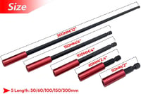 Saipor 5 részes mágneses bitfej tartó készlet 1/4 col hatszár 50/60/100/150/300 mm fúró és ütvecsavarozóhoz 4