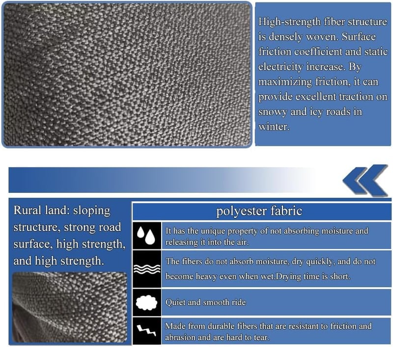 SAITUMA BL81 Textil Hólánc Autóhoz Mosható Gyors Szerelés