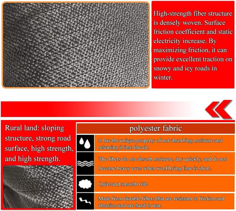 SAITUMA KE76 Autó Hólánc Textil Gyors Szerelés Mosható