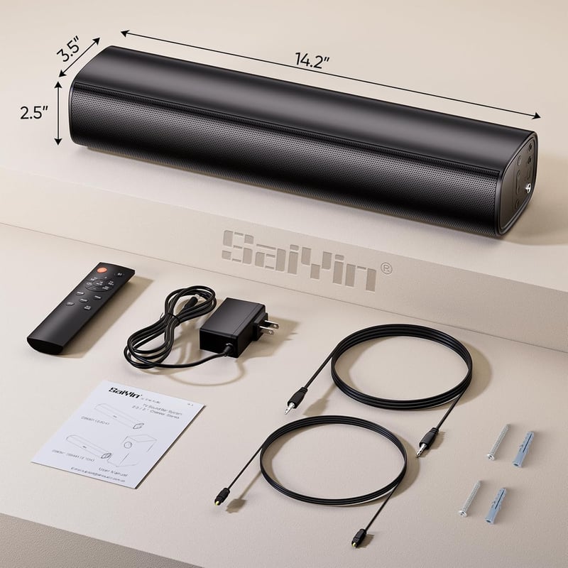 Saiyin 2.0 Soundbar TV-hez 40W Bluetooth/Optikai/AUX Csatlakozással