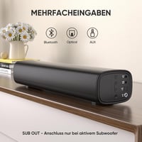 Saiyin 2.0 Soundbar TV-hez 40W Bluetooth/Optikai/AUX Csatlakozással 3