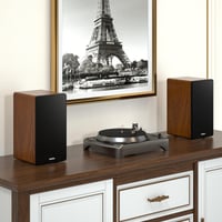 Saiyin Bluetooth Aktív Polcsugárzó 40W x 2 4 Colos Mélynyomóval Optikai AUX Bemenettel TV PC Lemezjátszóhoz Mélynyomó Kimenettel 5
