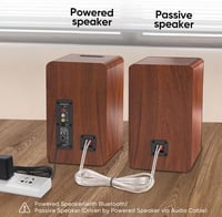 Saiyin Bluetooth Aktív Polcsugárzó 40W x 2 4 Colos Mélynyomóval Optikai AUX Bemenettel TV PC Lemezjátszóhoz Mélynyomó Kimenettel 2
