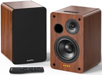 Saiyin Bluetooth Aktív Polcsugárzó 40W x 2 4 Colos Mélynyomóval Optikai AUX Bemenettel TV PC Lemezjátszóhoz Mélynyomó Kimenettel 1
