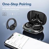sajawass Bluetooth 5.3 Fülhallgató HiFi Sztereó, 80 Órás Akkumulátor, Dupla LED Kijelzős Töltőtok, IPX7 Vízálló, Android iOS Kompatibilis - Fekete 2