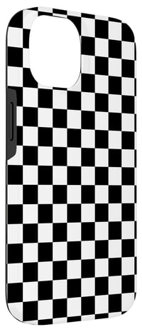 Obal na iPhone 14 so šachovnicovým vzorom – Károvaný ochranný kryt na iPhone 14 3