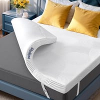 SakuraHome Gel nadmadrac 140x200 cm, visina 8 cm, jezgra od memorijske pjene, skidiva periva navlaka, za boxspring krevete, H2/H3, CertiPUR-US i Oeko-Tex certifikat 7