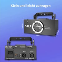 SALA DJ Disco Fény Távirányítóval, 3D RGB Animációs Party Világítás DMX512, Beltéri Szórakozóhely Karaoke Születésnap Rendezvény 4