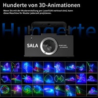 SALA DJ Disco Fény Távirányítóval, 3D RGB Animációs Party Világítás DMX512, Beltéri Szórakozóhely Karaoke Születésnap Rendezvény 2
