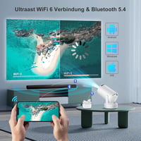 Salange 4K Mini Projektor Android 11 WiFi 6 Bluetooth 5.4 Otthoni Kivetítő 6