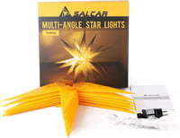 SALCAR 60 cm Világító Karácsony Csillag Kültéri Beltéri LED Dekoráció Sárga 9