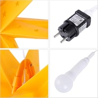 SALCAR 60 cm Világító Karácsony Csillag Kültéri Beltéri LED Dekoráció Sárga 8