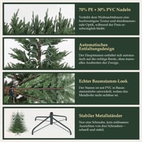 Brad de Crăciun artificial SALCAR, verde, 180 cm - Pom de Crăciun artificial pentru decor interior 4