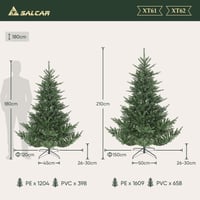 Brad de Crăciun artificial SALCAR, verde, 180 cm - Pom de Crăciun artificial pentru decor interior 6