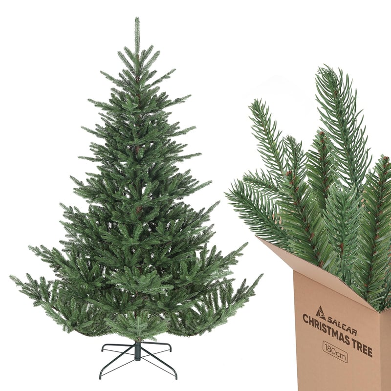 Brad de Crăciun artificial SALCAR, verde, 180 cm - Pom de Crăciun artificial pentru decor interior