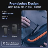SALCAR Prenosný elektrický fúkač prachu 110 000 ot./min – 3-stupňový mini vzduchový čistič s plynulou reguláciou a tlačidlom Turbo – Nabíjateľný stlačený vzduch 6