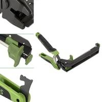 Clește pentru tensionat gard Salki FSK20C cu tăietor de sârmă integrat (3 mm) + 1000 buc. capse galvanizate Ω20 cu încărcător - Verde 3