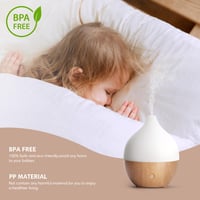 Ultrazvukový aróma difuzér Salking 100 ml na esenciálne oleje, RGB osvetlenie, automatické vypnutie, dizajn s bielym dreveným vzorom, na použitie v kancelárii a domácnosti 6
