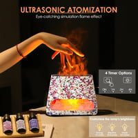 Difuzor de aromă 2 în 1 SALKING, 150 ml - 7 culori LED, efect de flacără, vaporizator de uleiuri esențiale, aromaterapie 5