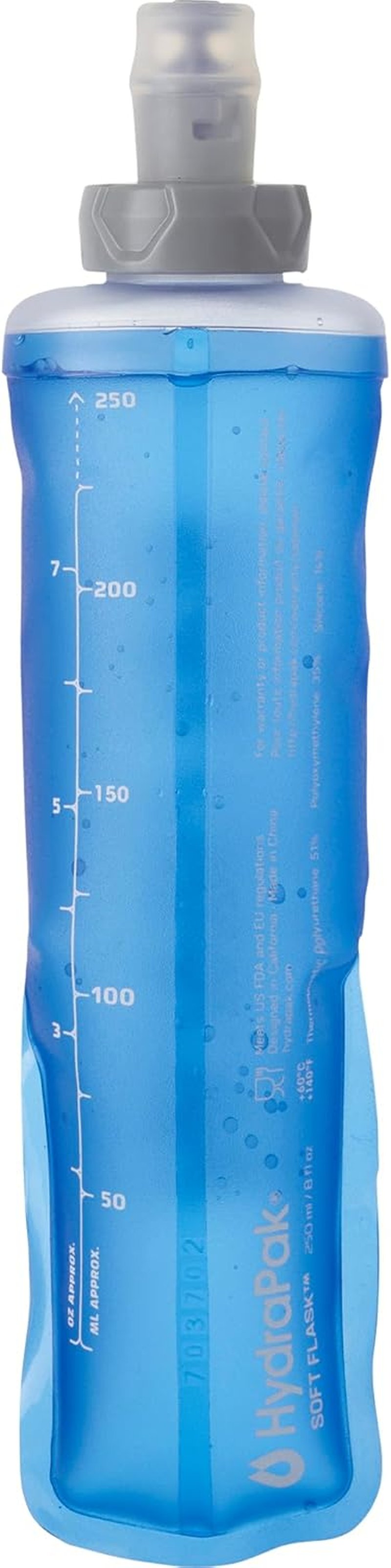 Salomon Soft Flask 250ml Futó Ivópalack Magas Áramlású Szeleppel - 0.25L, Clear Blue