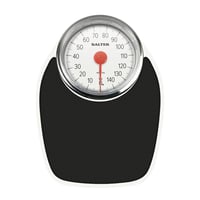 Mechanická osobná váha Salter 195 WHKR v medicínskom štýle – bielo-čierna, nosnosť 150 kg, analógová stupnica, kovová platforma, bez batérií 1
