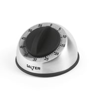 Salter 338 SSBKXR15 mehanički kuhinjski tajmer – 60-minutni analogni odbrojavač, glasno zvono, gumirani kotačić, nehrđajući čelik 1