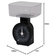 Cântar de bucătărie mecanic analogic Salter cu bol – capacitate 5 kg, design retro, lavabil în mașina de spălat vase, unități de măsură metrice și imperiale, negru 8