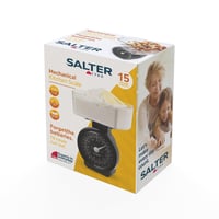 Cântar de bucătărie mecanic analogic Salter cu bol – capacitate 5 kg, design retro, lavabil în mașina de spălat vase, unități de măsură metrice și imperiale, negru 7