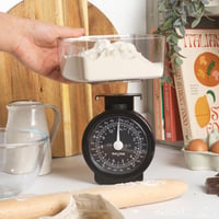 Cântar de bucătărie mecanic analogic Salter cu bol – capacitate 5 kg, design retro, lavabil în mașina de spălat vase, unități de măsură metrice și imperiale, negru 3