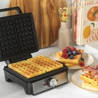 Salter Gofrisütő Gép Dupla Lemezzel, Mély Belgás Amerikai Gofri, Hőmérséklet Szabályozás, 1600W 4