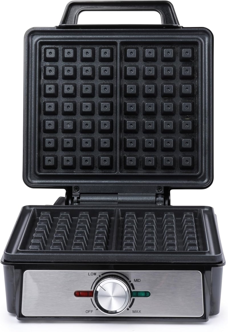 Salter Gofrisütő Gép Dupla Lemezzel, Mély Belgás Amerikai Gofri, Hőmérséklet Szabályozás, 1600W