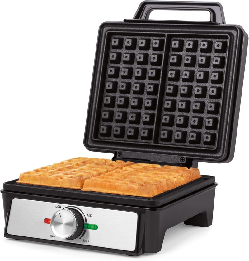 Salter Gofrisütő Gép Dupla Lemezzel, Mély Belgás Amerikai Gofri, Hőmérséklet Szabályozás, 1600W