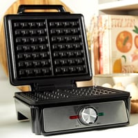 Salter Gofrisütő Gép Dupla Lemezzel, Mély Belgás Amerikai Gofri, Hőmérséklet Szabályozás, 1600W 7