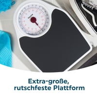 Cântar Mecanic de Baie Salter – Cântar Analogic de Tip Medical cu Afișaj Mare, Covoraș Antiderapant din Vinil, Alb-Negru, Design Retro, kg/st/lb 4