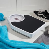 Cântar Mecanic de Baie Salter – Cântar Analogic de Tip Medical cu Afișaj Mare, Covoraș Antiderapant din Vinil, Alb-Negru, Design Retro, kg/st/lb 8