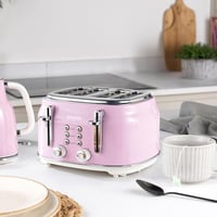 Salter Retro 1,7L Vízforraló 3kW Vezeték Nélküli Rózsaszín Szűrővel 3