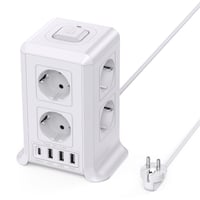 Sameriver 8-zásuvková predlžovačka s 2 m káblom, 4 USB portmi a viacnásobnou zásuvkou 1