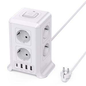 Sameriver razdjelnik s 8 utičnica, kabelom od 2 m, 4 USB priključka i više utičnica