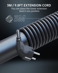 Sameriver 8-dielna rozvodka so 4 samostatne vypínateľnými zásuvkami a 4 USB portmi, s prepäťovou ochranou, 3 m kábel 3