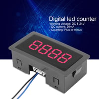 Samfox LED Impulzusszámláló 0-9999 Digitális Kijelző - Piros Panelmérő DC 8-24V 30mA, Fel/Le Számlálás Funkcióval, Ipari Vezérléshez 8