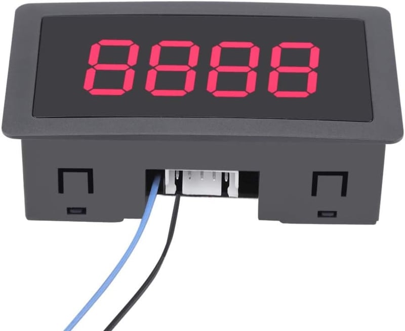 Samfox LED Impulzusszámláló 0-9999 Digitális Kijelző - Piros Panelmérő DC 8-24V 30mA, Fel/Le Számlálás Funkcióval, Ipari Vezérléshez