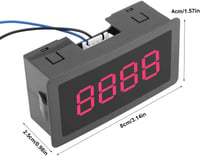 Samfox LED Impulzusszámláló 0-9999 Digitális Kijelző - Piros Panelmérő DC 8-24V 30mA, Fel/Le Számlálás Funkcióval, Ipari Vezérléshez 2