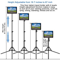 Suport Trepied pentru Tabletă SAMHOUSING, Reglabil pe Înălțime până la 165 cm, pentru iPad Pro 12.9 Air Mini, iPhone și Smartphone-uri, Compatibil cu Tablete de 4.5-13 Inch 6