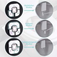 SAMODRA Bidé Feltét WC-hez, Nem Elektromos Dupla Fúvókás Öntisztuló Bidé Állítható Nyomással, Fekete Matt 8