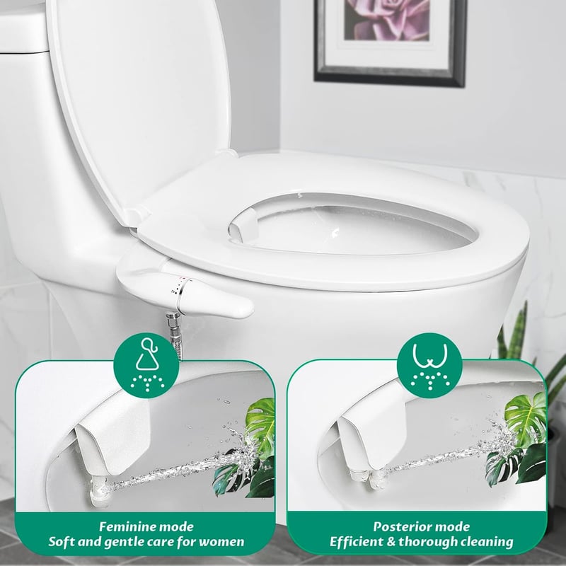 SAMODRA Bidet Attachment Duális Vízsugaras Wc Ülőke Csatlakozó Papírmegtakarítás