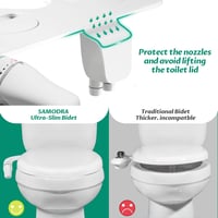 SAMODRA Bidet Attachment Duális Vízsugaras Wc Ülőke Csatlakozó Papírmegtakarítás 6