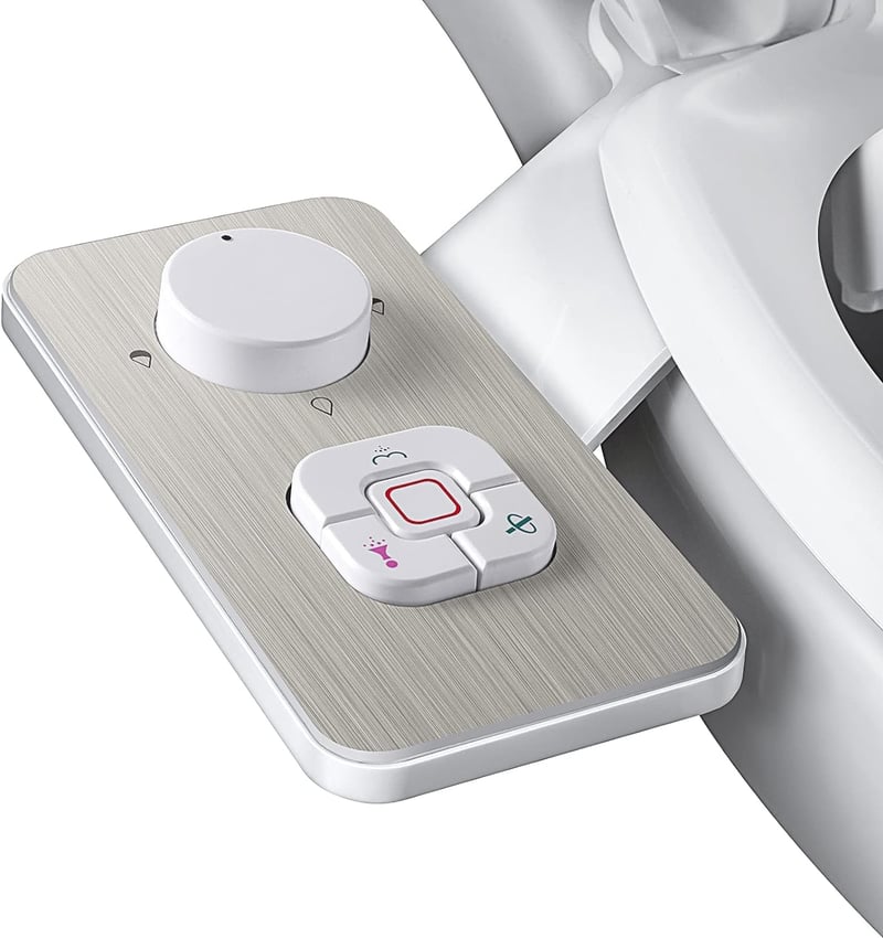 SAMODRA Bidet Attachment Önmosó Kettős Fúvókás Toalett Bidet Beige